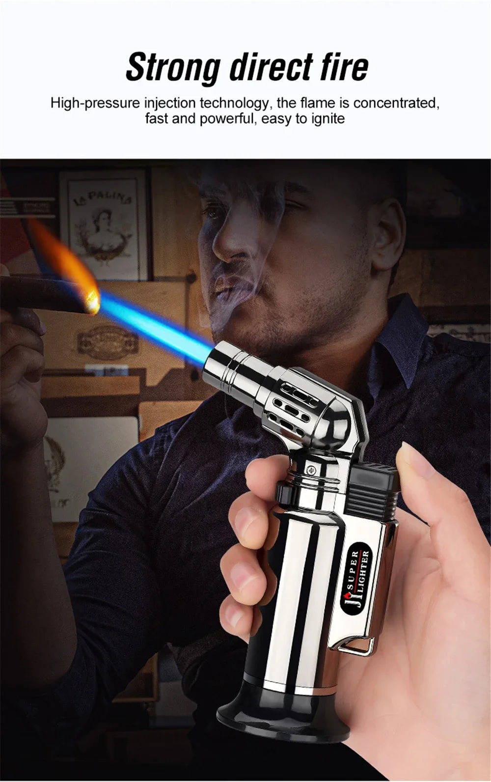 Metal Windproof Turbo Gas Lighters