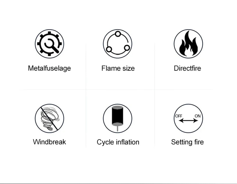 Metal Windproof Turbo Gas Lighters