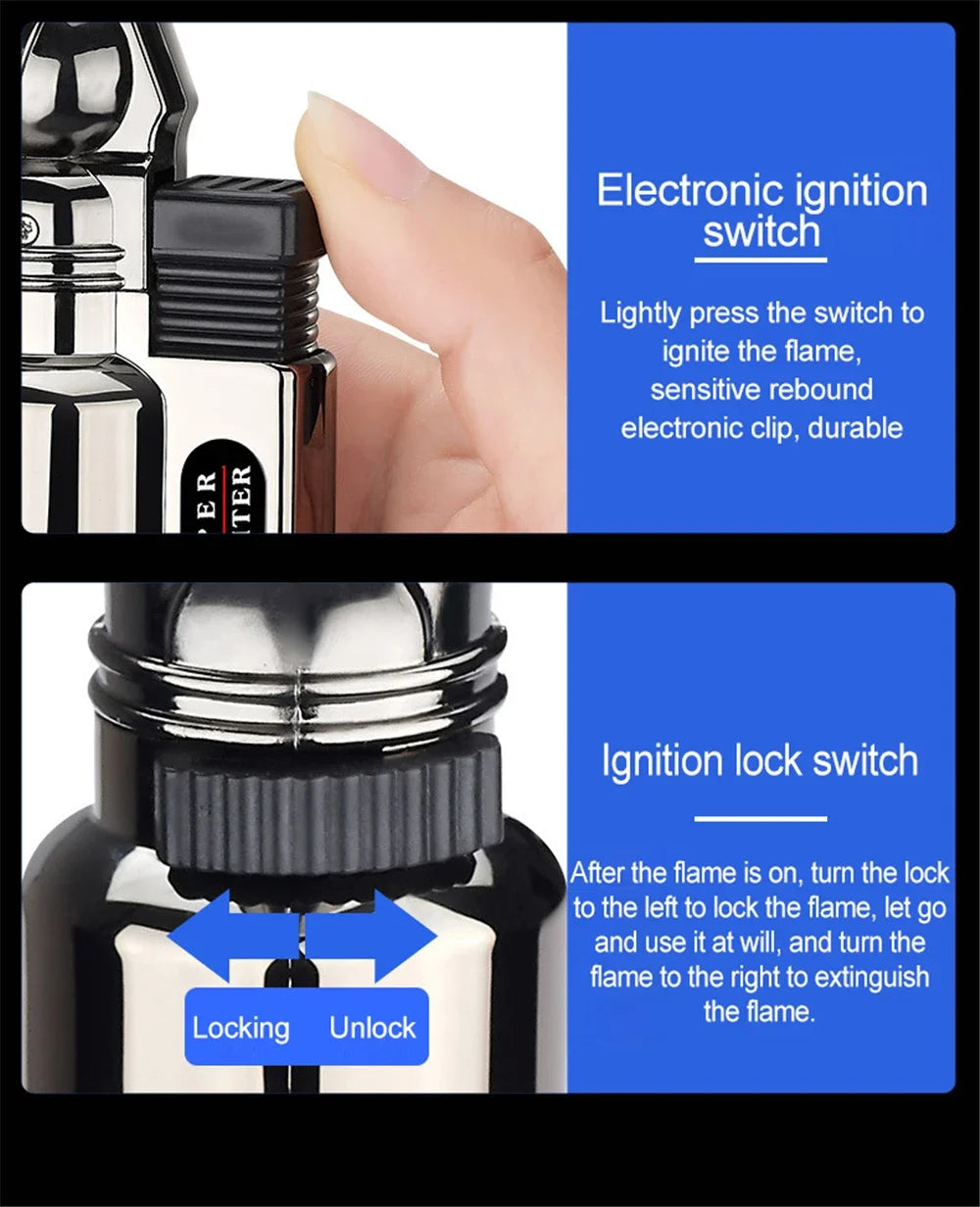 Metal Windproof Turbo Gas Lighters