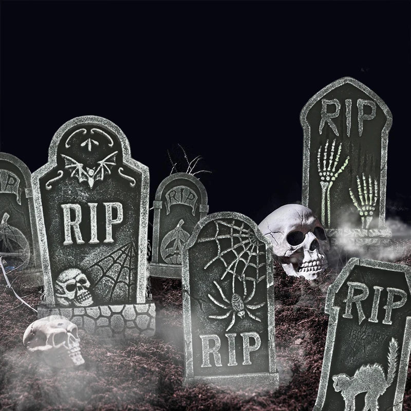 3/6pcs Foam Skeleton Tomb Halloween Decorations Outdoor for Patio
