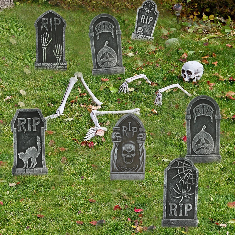 3/6pcs Foam Skeleton Tomb Halloween Decorations Outdoor for Patio