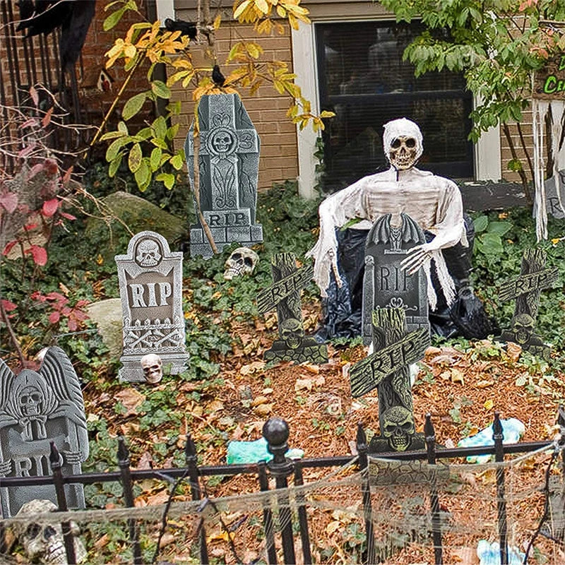 3/6pcs Foam Skeleton Tomb Halloween Decorations Outdoor for Patio