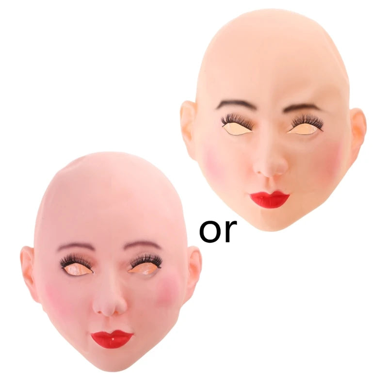 Transvestite Costume Pretend Mask Female-Disguise Halloween