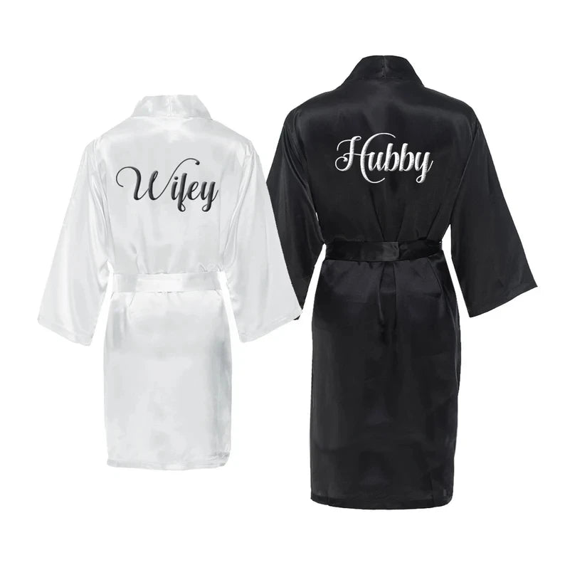 King And Queen Satin Robes Set
