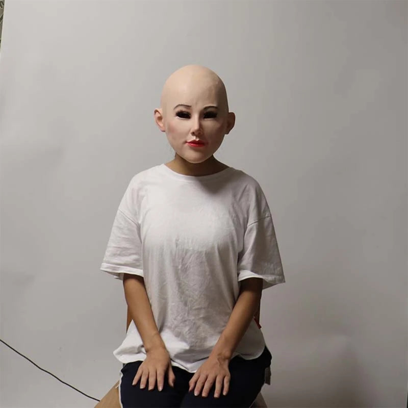 Transvestite Costume Pretend Mask Female-Disguise Halloween