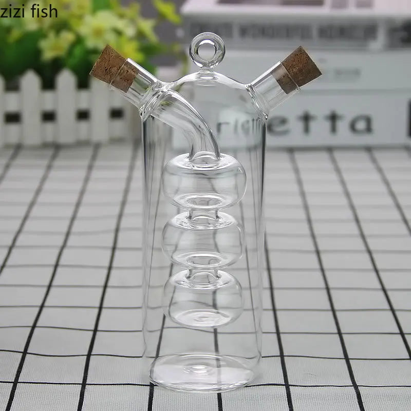 Double Glass Oiler Dual-purpose Glass Bottle Lecythus Vinegar Pot