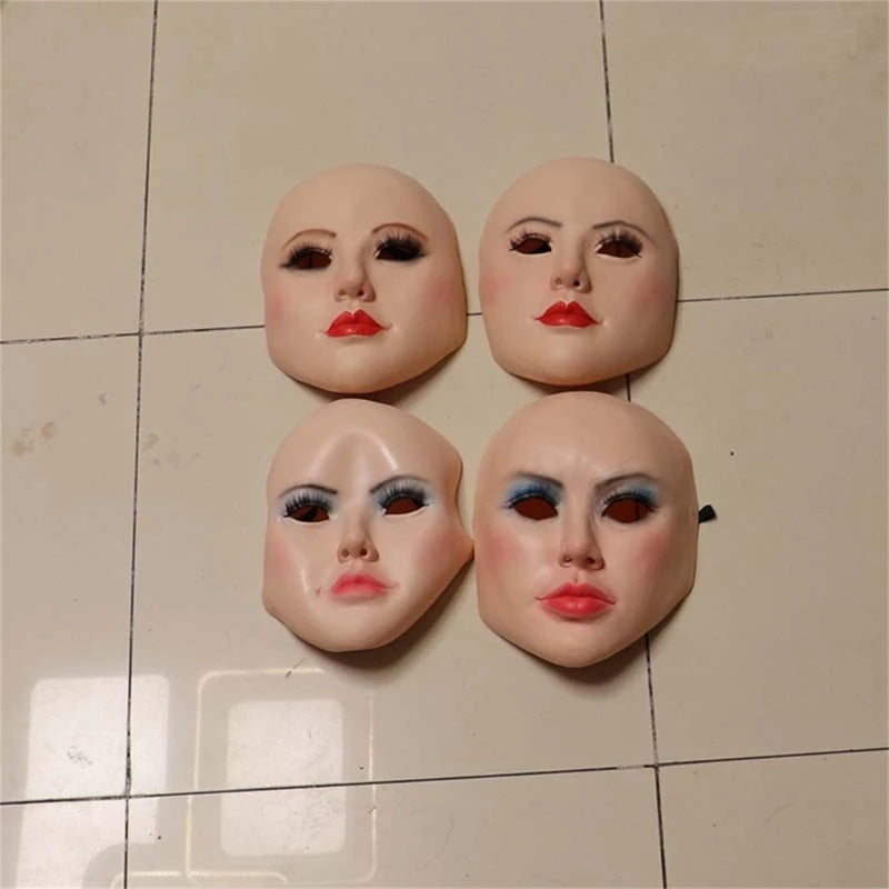 Transvestite Costume Pretend Mask Female-Disguise Halloween