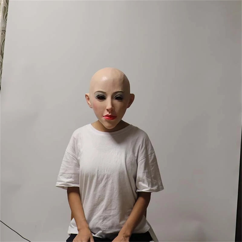 Transvestite Costume Pretend Mask Female-Disguise Halloween