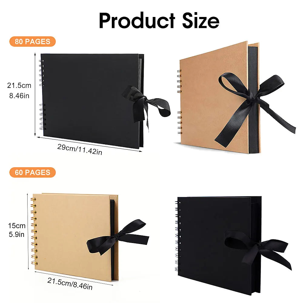 ZK20 80 Black Pages Memory Books