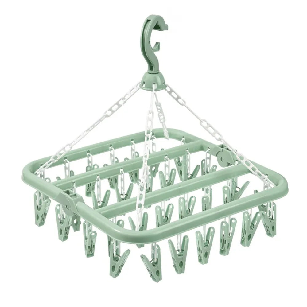 32-clip Large Capacity Plastic Dry Rack