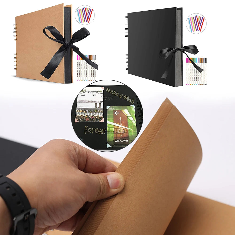 ZK20 80 Black Pages Memory Books