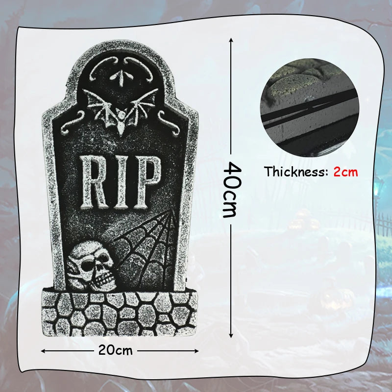 3/6pcs Foam Skeleton Tomb Halloween Decorations Outdoor for Patio