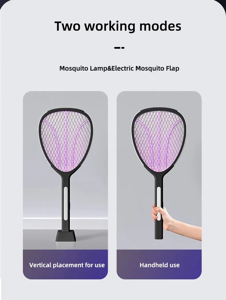 3 In 1  Widening of The Power Grid Electric Mosquito Swatter 3000V