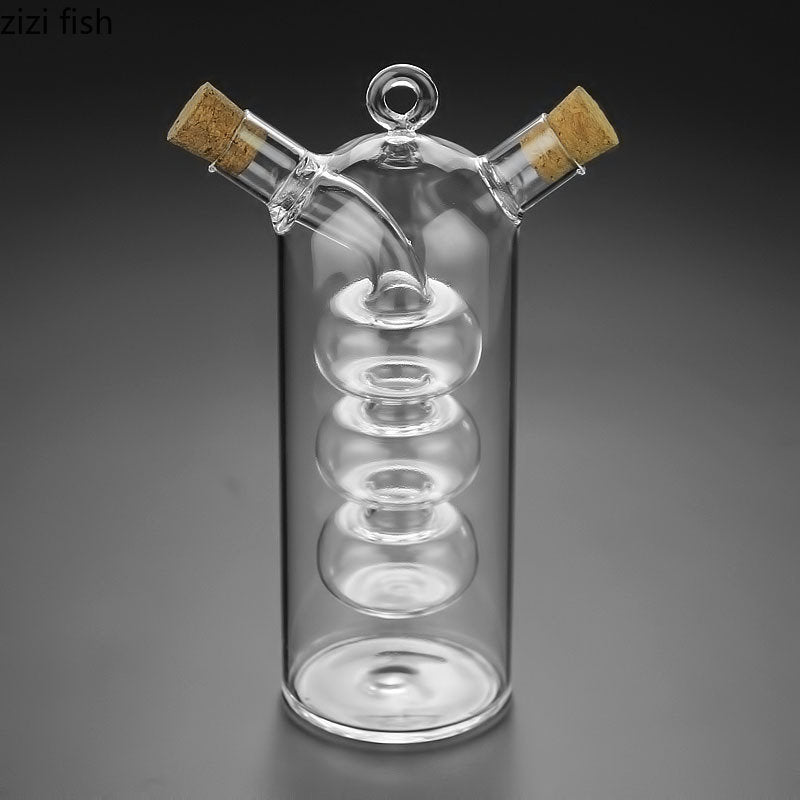 Double Glass Oiler Dual-purpose Glass Bottle Lecythus Vinegar Pot