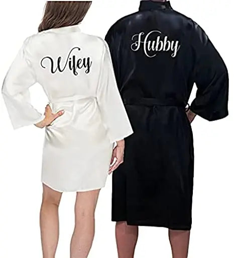 King And Queen Satin Robes Set