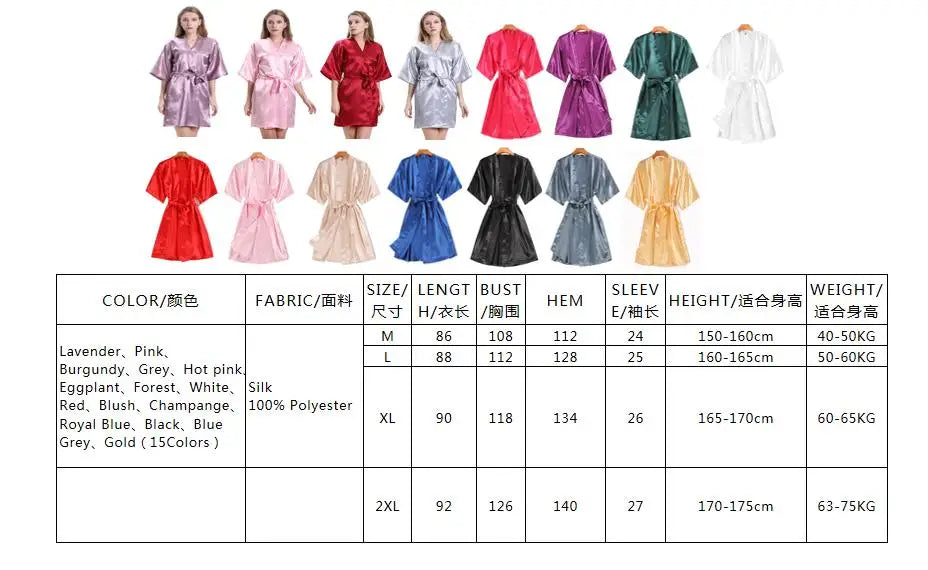 King And Queen Satin Robes Set